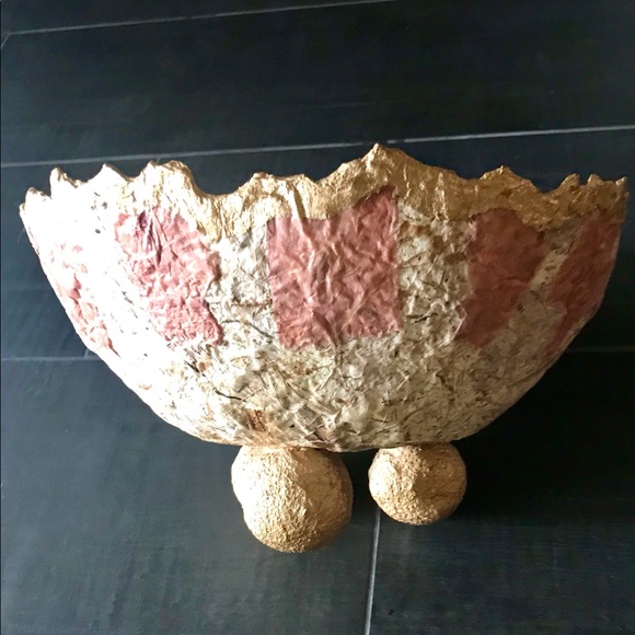 Artisan Papier-mâché Decor Bowl - Picture 8 of 15